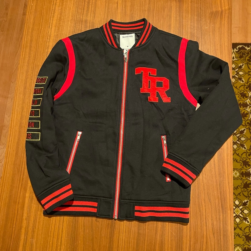 True Religion Boys Varsity Jacket - SZ Medium - NWOT